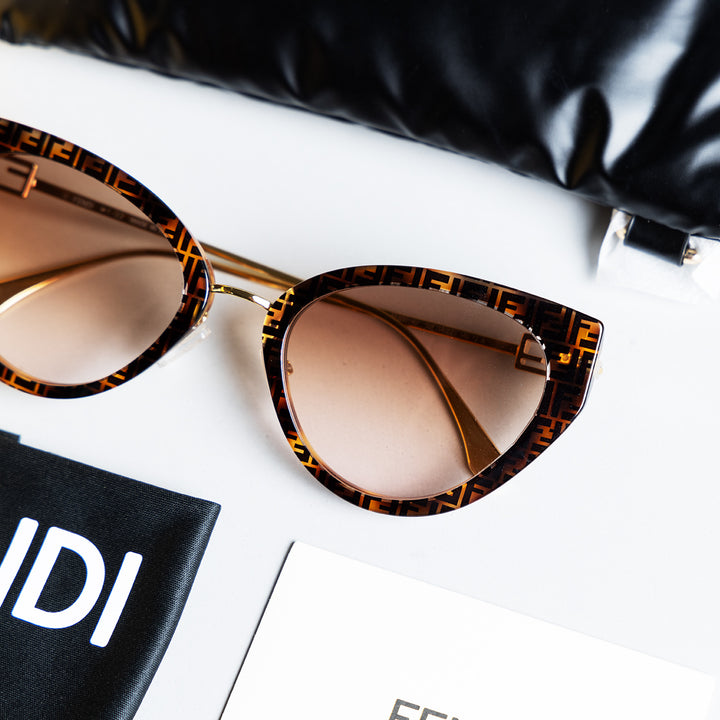 Fendi Eyewear Butterfly Frame Sunglasses