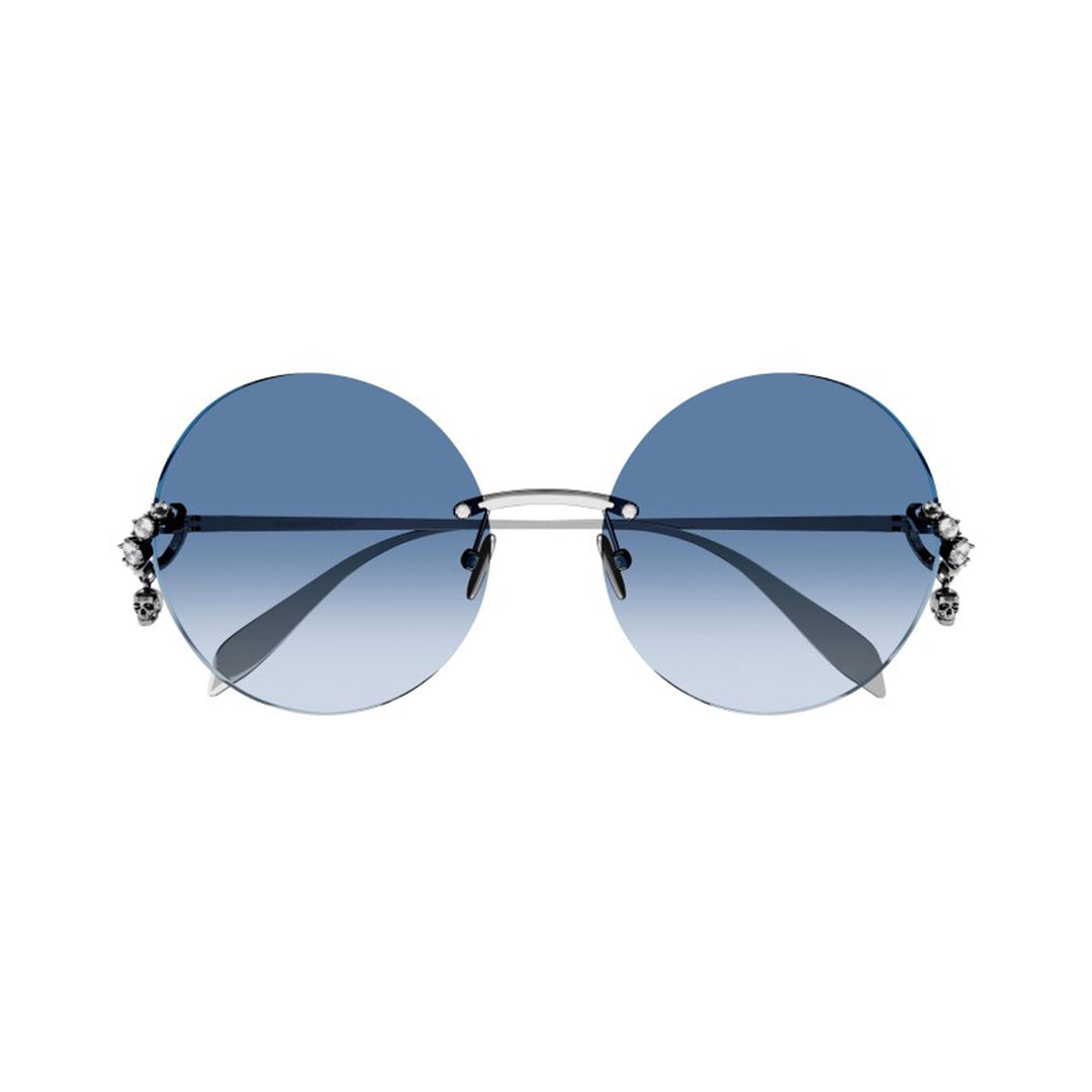 Alexander McQueen Silver Round Sunglasses