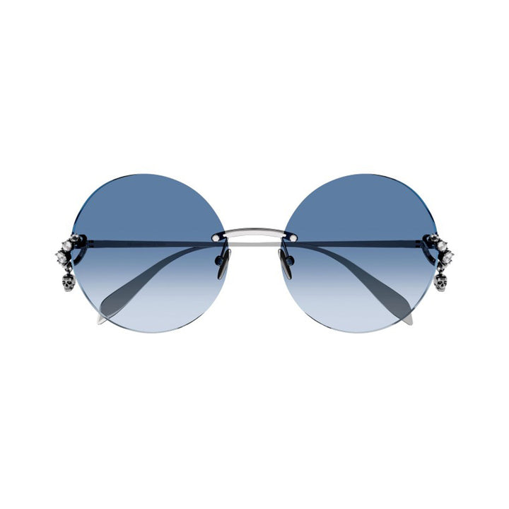 Alexander McQueen Silver Round Sunglasses